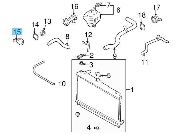 MAZDA MX-5 MIATA NA NB 1994-2005 Genuine Thermostat Housing BPE8-15-172 OEM