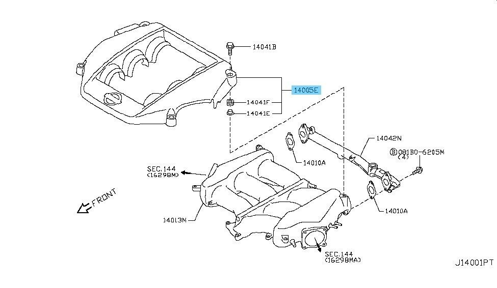 NISSAN GT-R SpecV R35 09-10 Genuine Engine Cover Ornament Assy 14041-JF00B OEM