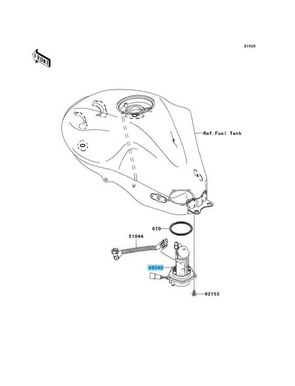 KAWASAKI EX650 NINJA 650 06-11 Genuine Fuel Pump 49040-0026 OEM