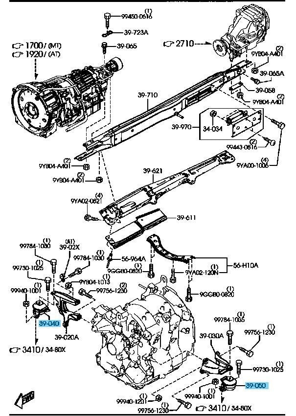 MAZDA RX-8 SE3P 08-11 Genuine Automatic Transmission Engine Mount RH & LH set