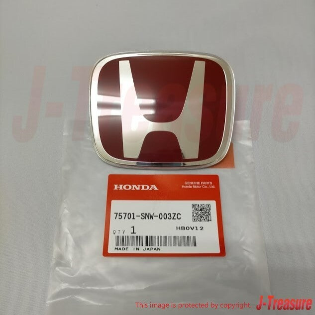 HONDA CIVIC FD2 TYPE-R 2006-2011 Genuine Front & Rear Red Emblem Badge Set OEM