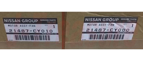 NISSAN SERENA C25 05-10 Genuine Fan Motor Assy 21487-CY000 , 21487-CY010 Set OEM