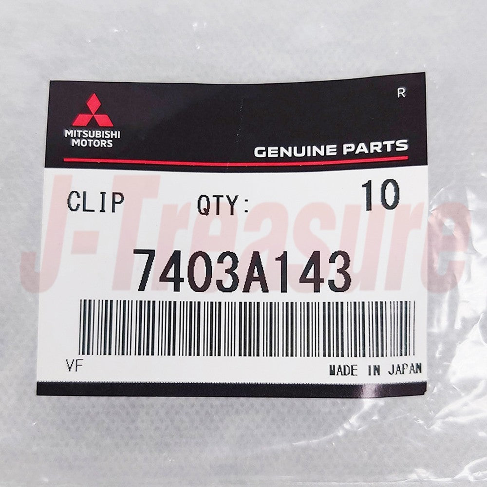 MITSUBISHI LANCER EVOLUTION 10 CZ4A Genuine Drip Moulding Clip 7403A143 x10 Set