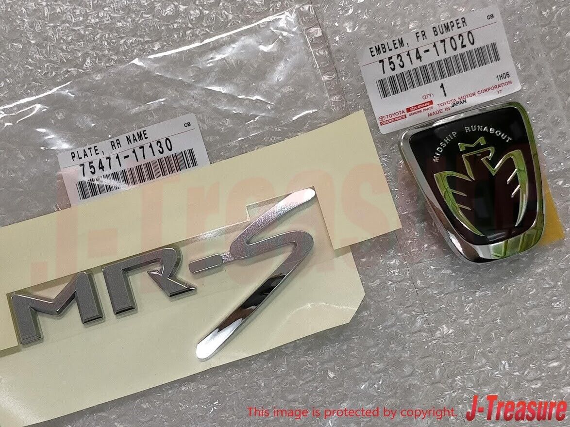 TOYOTA MR2 MR-S ZZW30 Roadster Spyder Genuine Front Black & Rear MR-S Emblem Set