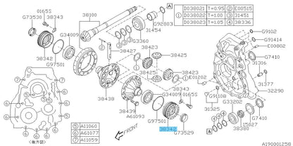 SUBARU WRX STI VAF 2015-2020 Genuine Retainer Differential Side 38342AA130 OEM