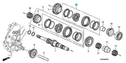 HONDA CIVIC FD1 06-15 Genuine Synchronizer Sleeve Set (5-6) 23626-RPF-305 OEM