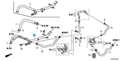 HONDA CR-V RM1 RM4 2012-2014 Genuine Metal Heater Pipe 19510-R40-A60 OEM