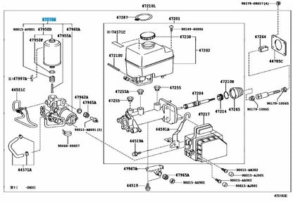 TOYOTA LAND CRUISER GRJ200 08-21 Genuine Brake Booster Pump Assy 47070-60060 OEM