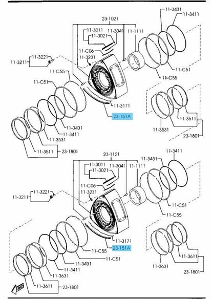 MAZDA RX-8 SE3P 03-11 Genuine Rotary Engine Side Seal N3Z4-11-C10D x12 Set OEM