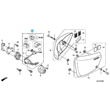 HONDA VT750RS SHADOW RS 2010-2013 Genuine Lock Set 35010-MGR-670