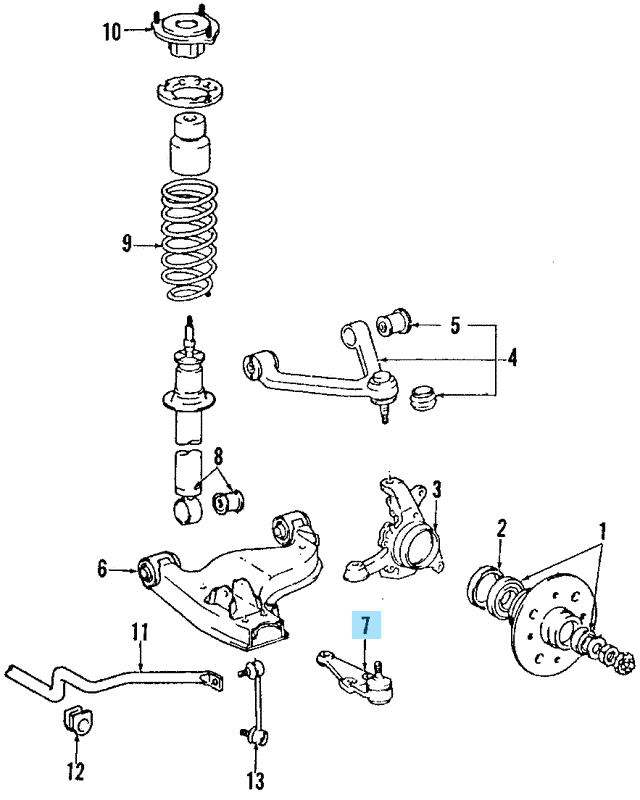 TOYOTA SUPRA JZA70 86-92 Genuine Front Lower Ball Joint Assy 43330-19057 x2 OEM