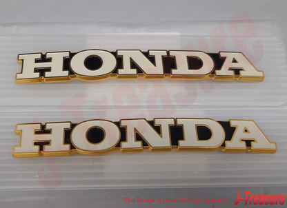 HONDA CB750 CB550 CB500 Genuine Fuel Tank Emblem "HONDA" Right & Left Set OEM