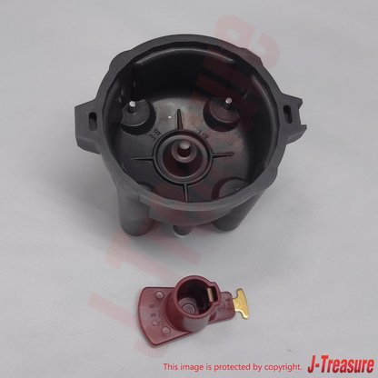 SUBARU SAMBAR KS4 KV4 1989-1991 Genuine Distributor Cap & Head Rotor Set OEM