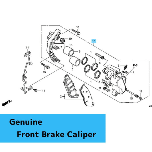 HONDA VT750RS SHADOW RS '10-13 Genuine Front Brake Caliper 45150-MEG-006 OEM