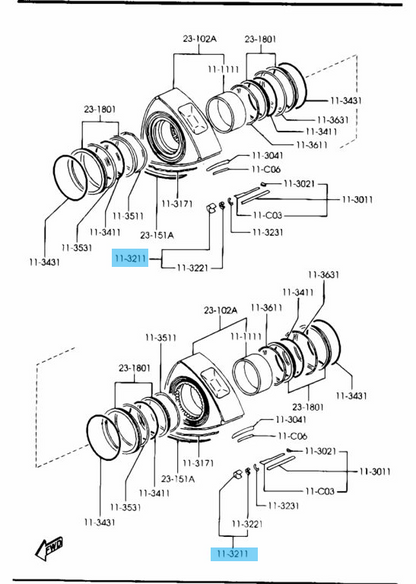 MAZDA RX-7 FD3S 1991-1995 Genuine Rotor Corner Seal N326-11-C20A x12 Set OEM