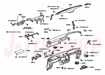 TOYOTA LAND CRUISER FZJ80 95-96 Genuine Dash Air Vent Outlet RH 55650-60060 RHD