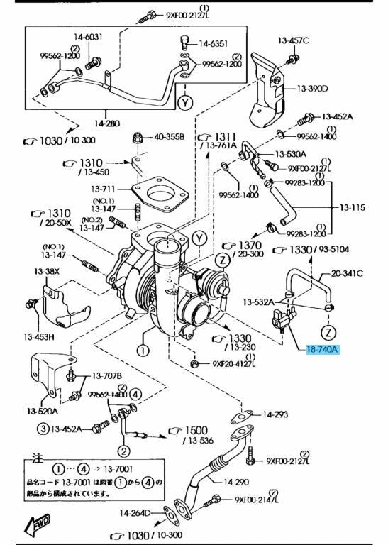 MAZDA CX-7 ER 07-12 MAZDA6 GG 06-07 Genuine Solenoid Valve L3K9-18-741 OEM