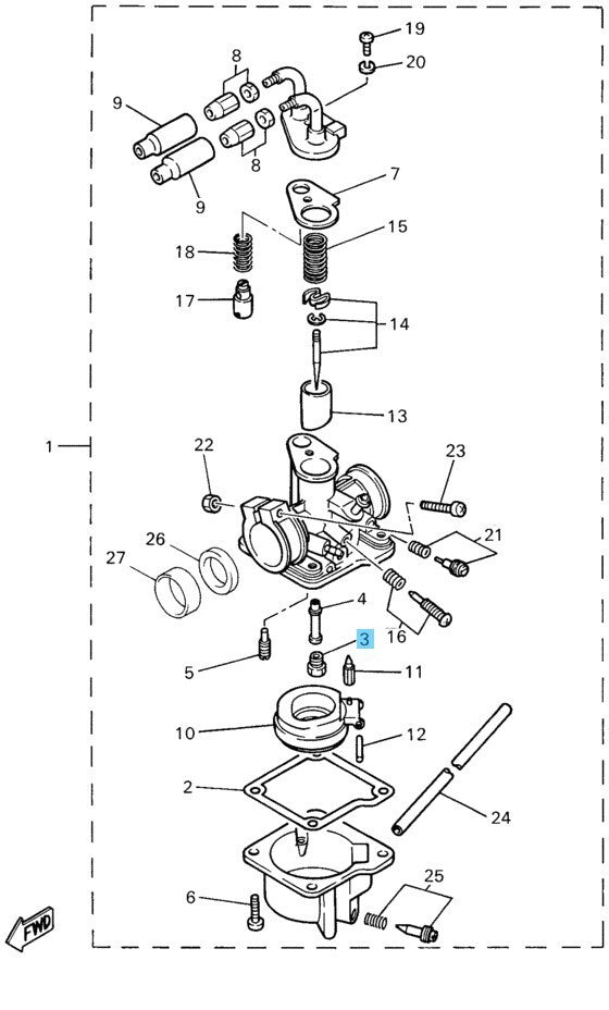YAMAHA ZINGER PW50 81-83 85-87 90-02 Genuine Carburetor Main Jet 620-14231-13-00
