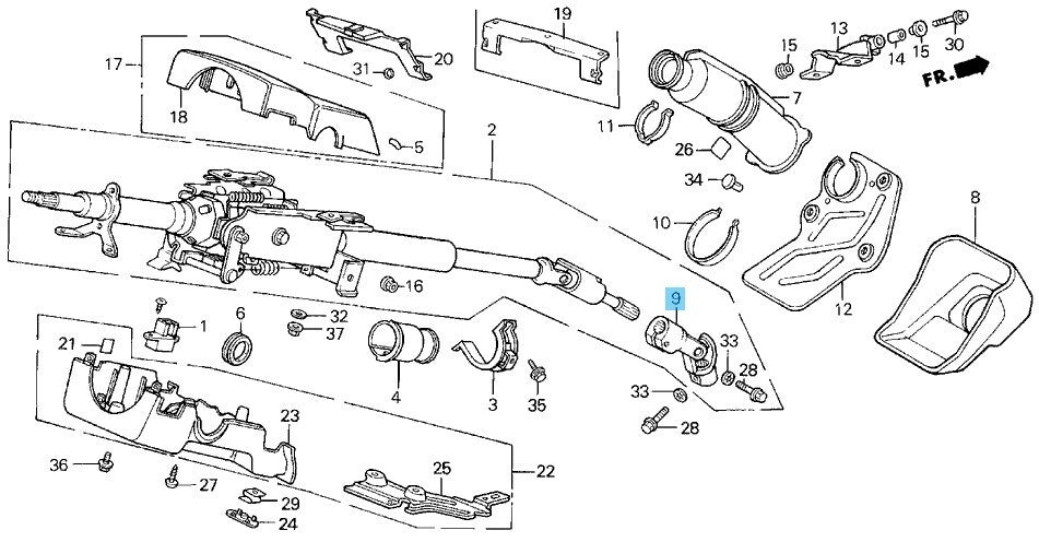 HONDA ACURA NSX NA1/2 91-99 Genuine Steering Joint Comp B 53323-SM4-013 OEM