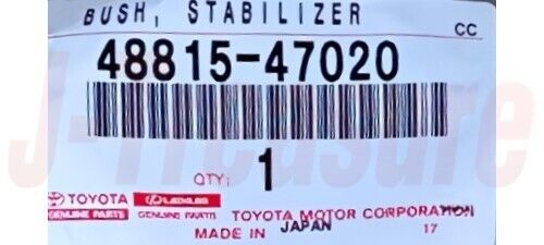 TOYOTA PRIUS ZVW35 10-15 Genuine Front Stabilizer Bush RH & LH set OEM