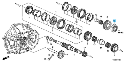 HONDA CIVIC TypeR FD2 07-10 Genuine 6M/T Main Shaft Ball Bearing 91002-RAS-003