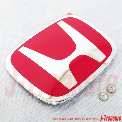 HONDA CIVIC Type R FK8 2017-2019 Genuine Front Red Emblem & Push Nut(x2) Set OEM