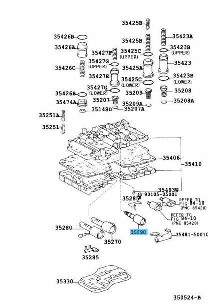 TOYOTA 4RUNNER 00-05 Genuine Line Pressure Control Solenoid Assy 35290-60020 OEM