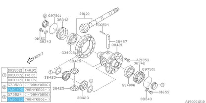 SUBARU IMPREZA GE GH 04-23 Genuine Front Differential Oil Seal RH & LH set OEM