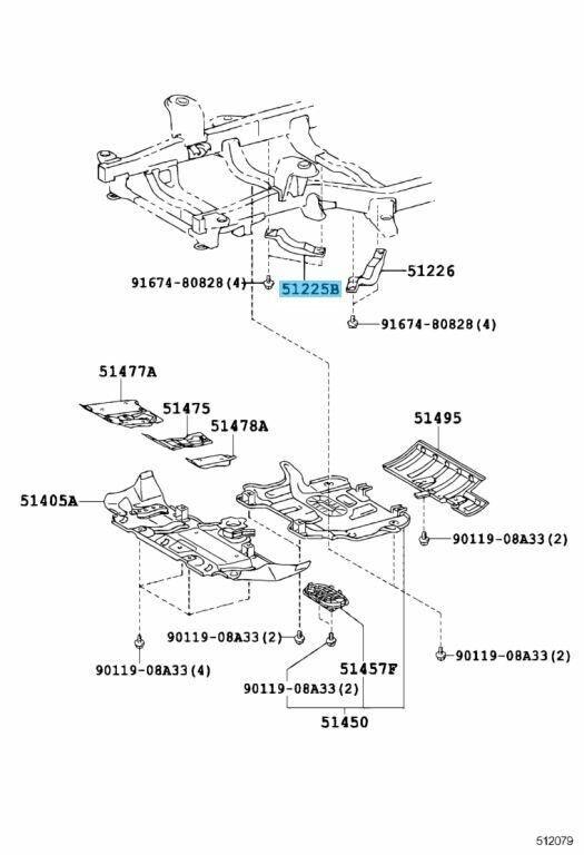 TOYOTA LEXUS Genuine Front Suspension Member Bracket Right & Left Set OEM