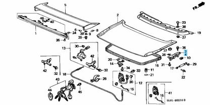 HONDA ACURA NSX NA1 NA2  1991-2005 Genuine Trunk Hinge Right & Left Set OEM