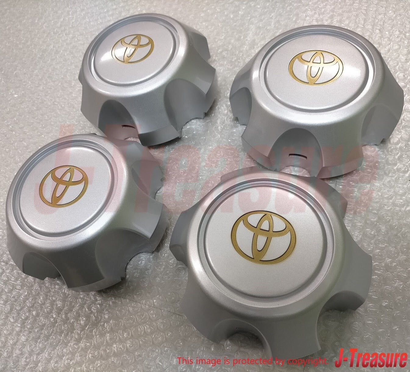 TOYOTA LAND CRUISER 80 Series Genuine Wheel Center Hub Cap Ornament 4pcs Set OEM