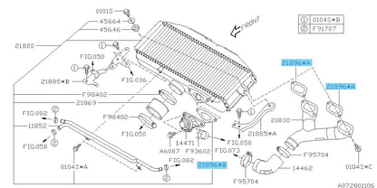 SUBARU WRX STI VAF 2015-2020 Genuine Inter Cooler Gasket 3 Pieces Set OEM