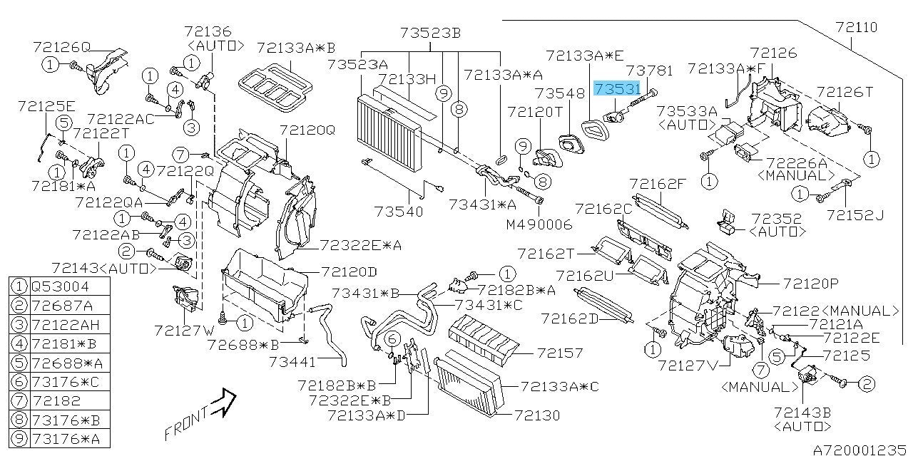SUBARU XV Crosstrek GP7 13-15 Genuine Cooling Expansion Valve 73531YC001 OEM