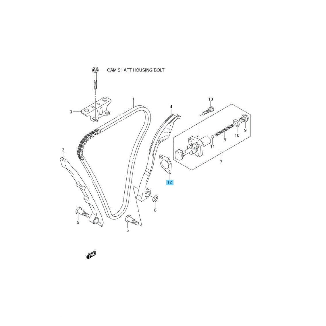 SUZUKI GSX-R600 2004-2007 Genuine Tensioner Adjuster Gasket 12837-18G00 OEM