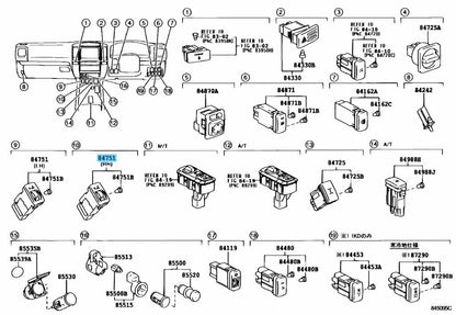 TOYOTA 4RUNNER GRN210 2003-2009 Genuine Seat Heater Switch RH 84751-60110 OEM