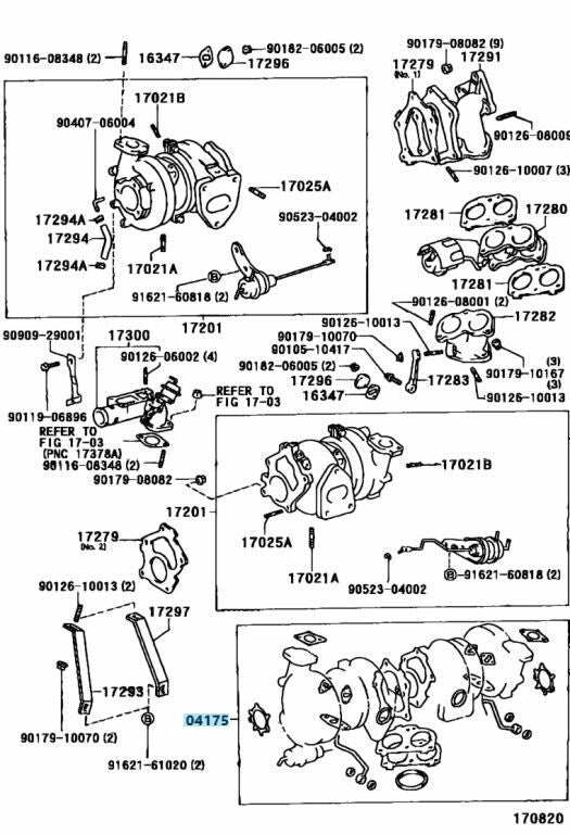 TOYOTA SUPRA JZA80 ARISTO JZS147 161 Genuine 2JZ-GTE Turbocharger Gasket Kit OEM