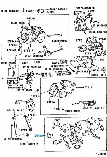 TOYOTA SUPRA JZA80 ARISTO JZS147 161 Genuine 2JZ-GTE Turbocharger Gasket Kit OEM