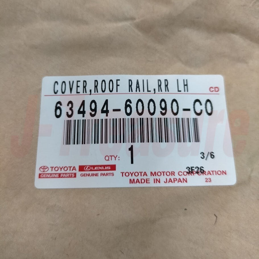 TOYOTA LAND CRUISER 08-21 Genuine Roof Rack Leg Cover Rear LH 63494-60090-C0 OEM
