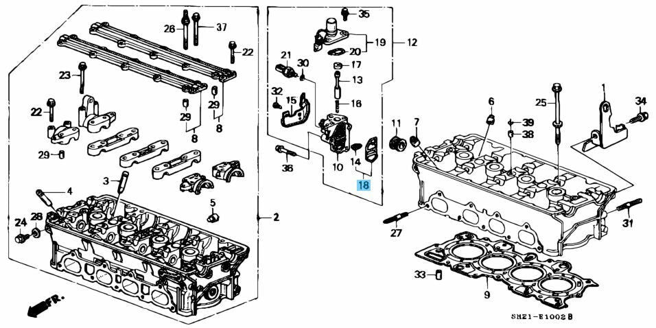 HONDA Acura NSX NA1 91-94 Genuine VTEC Solenoid Main Gasket 15825-PR3-005 OEM