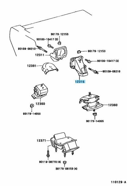 TOYOTA LEXUS Genuine 1JZ-GTE 2JZ-GE 2JZ-GTE Engine Mount Bracket Left Side OEM