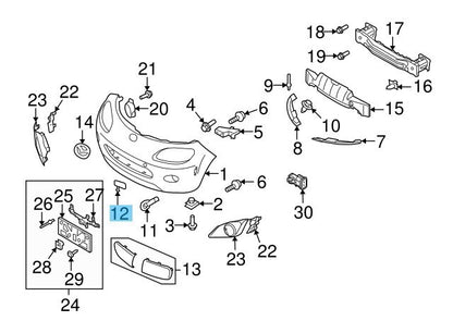 MAZDA MX-5 MIATA NCEC 2009-2012 Genuine Tow Bracket Cover NH54-50-A11ABB OEM