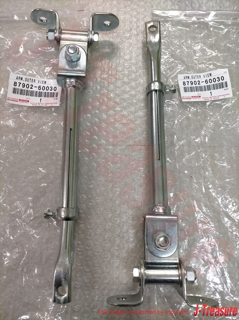 TOYOTA LAND CRUISER BJ40 BJ42 FJ40 FJ45 58-76 Genuine Mirror Arm RH & LH Set OEM