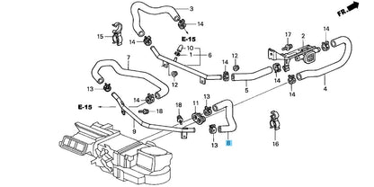 HONDA S2000 AP1/2 '00-09 Genuine Heater Water Outlet Hose B 79726-S2A-A00 LHD