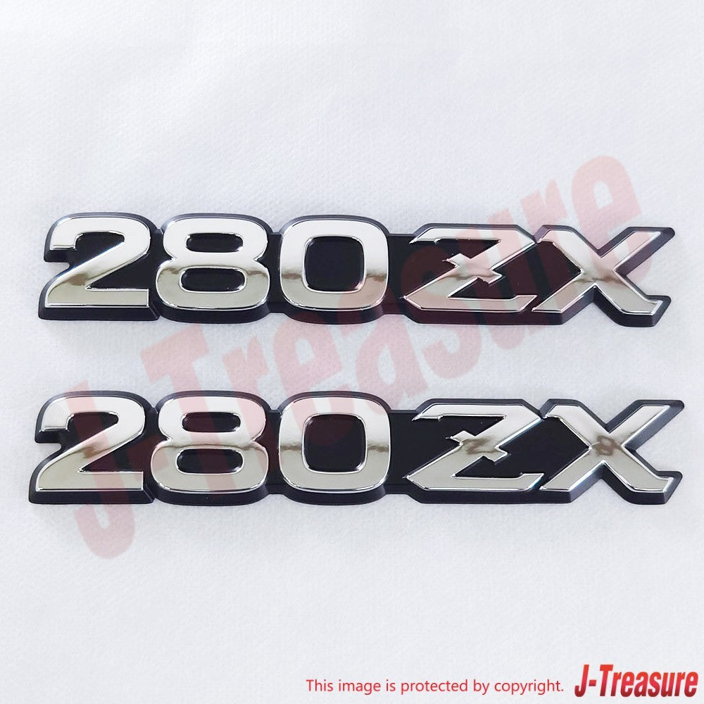 NISSAN 280ZX S130 79-83 Genuine Front Side Emblem "280ZX" 63805-P9700 x2 Set OEM