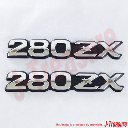 NISSAN 280ZX S130 79-83 Genuine Front Side Emblem "280ZX" 63805-P9700 x2 Set OEM