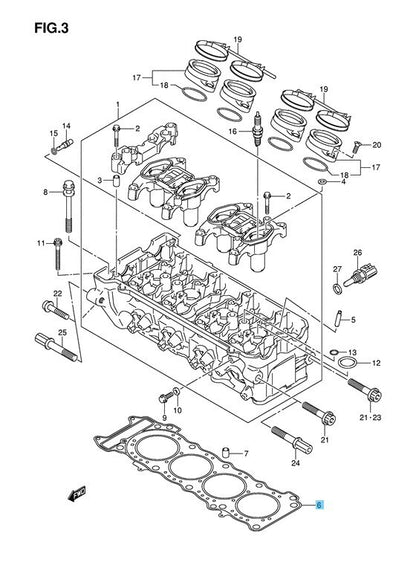 SUZUKI GSX-R600 04-05 Genuine Cylinder Head Gasket 11141-29G00 OEM