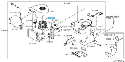 NISSAN NV350 CARAVAN E26 Genuine Blower Motor & Fan Assy 27220-3XA1A OEM