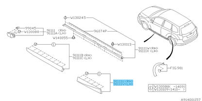SUBARU FORESTER SJ# 14-18 Genuine Rear Door Garnish Molding RH & LH Set OEM