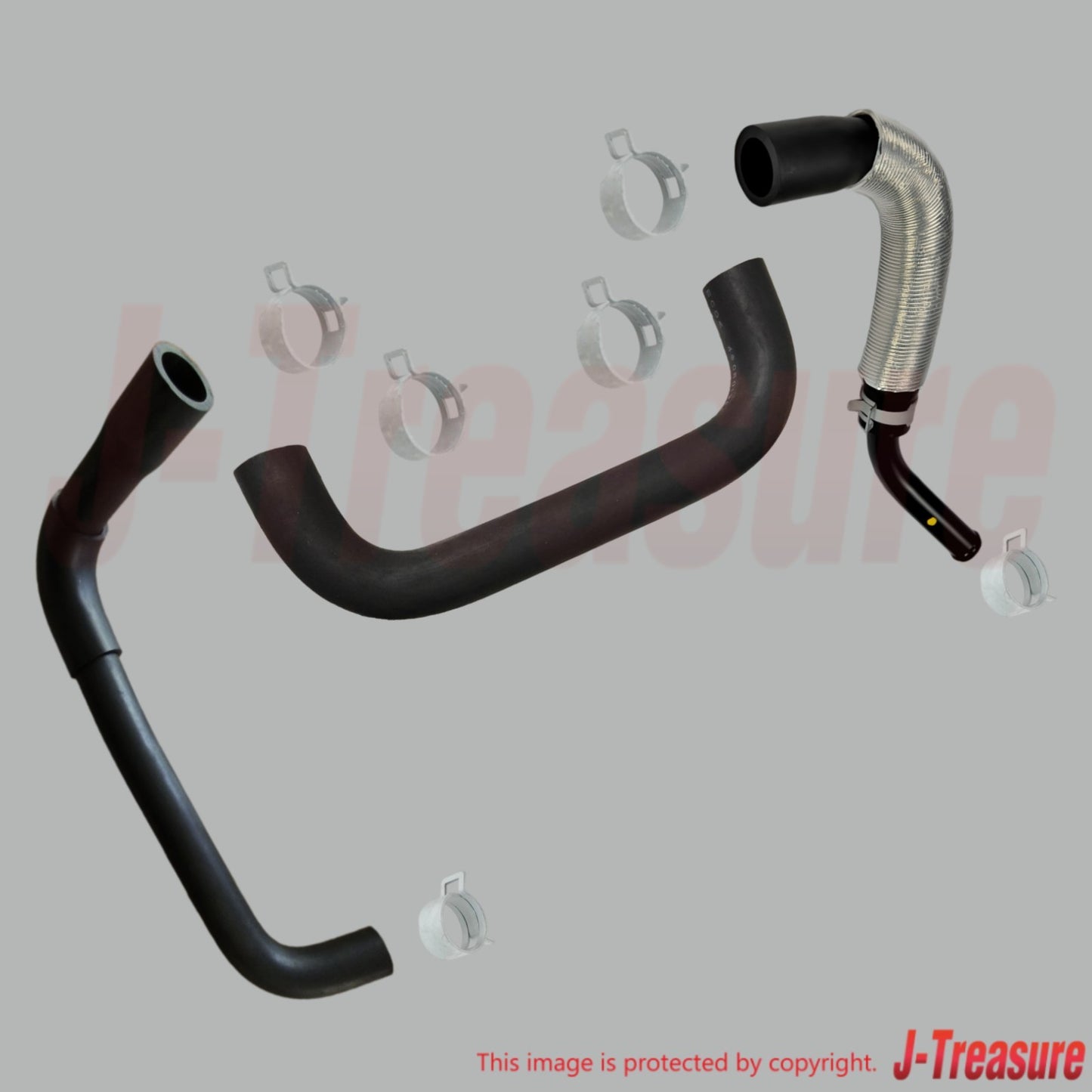 NISSAN SKYLINE GT-R R34 Genuine Crankcase Blowby Gas Hose(x3) & Clamp(x6) Set