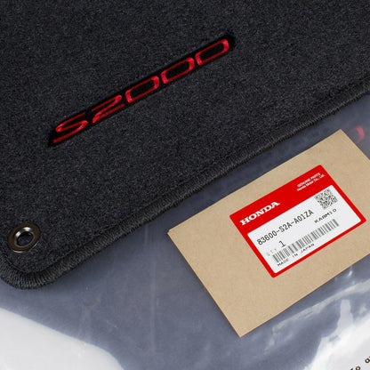HONDA S2000 Genuine Floor Mat Set Black with Red Letters 83600-S2A-A01ZA OEM LHD